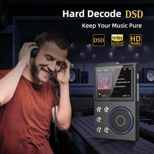 Alt view image 4 of 8 - HiFi MP3 Player Lossless DSD Audio Music Player Bluetooth-Compatible 5.3 HiFi Lossless Audio Player Support Up To 256GB