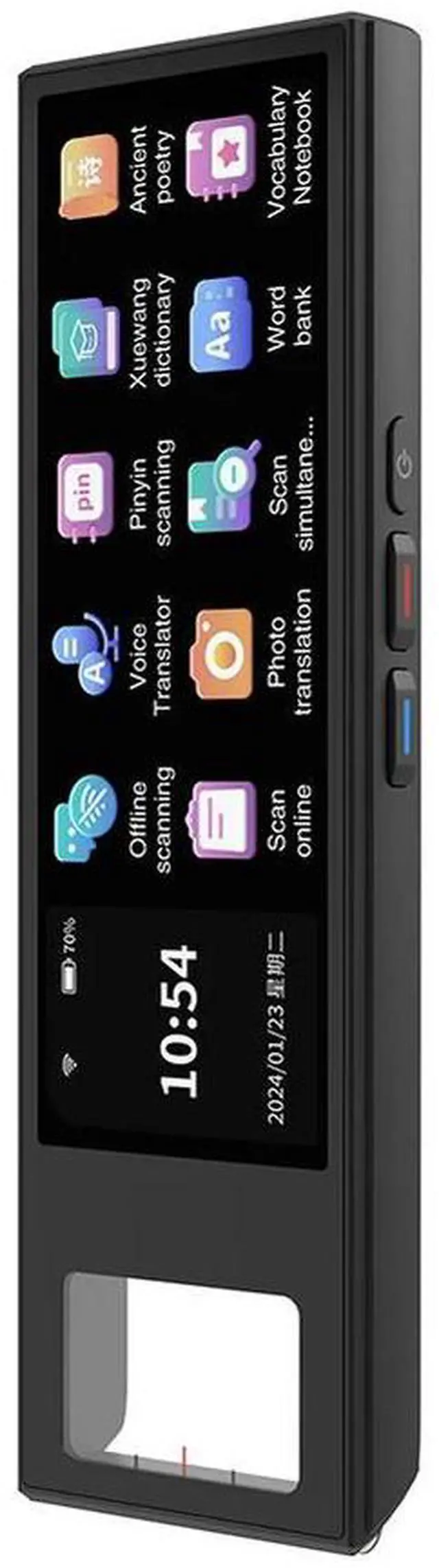 Alt view image 3 of 8 - Multifunction Dictionary Pen 142 Languages Real Time Translator Touch Screen Assistive Reading Pen for Multilingual Translation