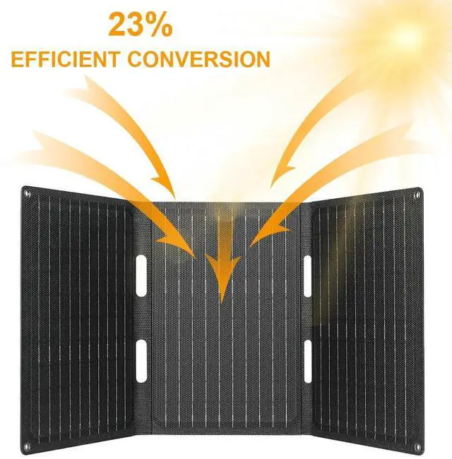 Alt view image 2 of 8 - 45W Foldable Solar Panel Outdoor Portable Folding Solar Panel Charger with USB Type C DC for Outdoor Camping Phone Charger
