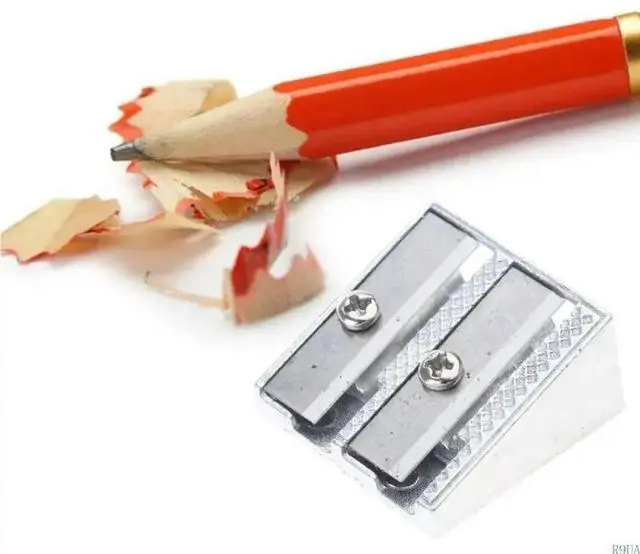 Alt view image 7 of 8 - l Bevelled Double Hole Pencil Sharpener School Office Sharpener Stationery