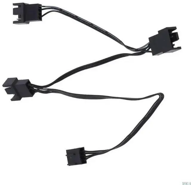 Alt view image 7 of 7 - Flexible 4Pin PWM Fan Hubs Extension Cable,4Pin PWM Fan Splitter Cable Connecting 3 Fan To Motherboards Accessories