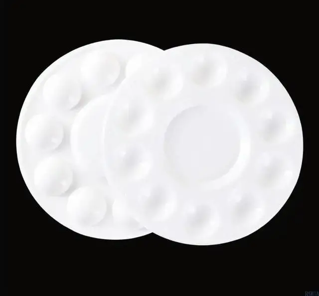 Alt view image 7 of 7 - Multifunctional Palette Lightweight Plastic Palette 11-well Paints Wells for Kid