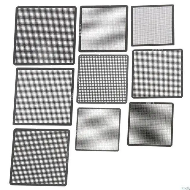 Alt view image 6 of 7 - 27Pcs BGA Stencils Stainless Steel BGA Universal Reballing Stencil Reballing