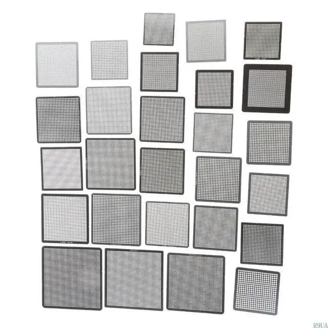 Alt view image 7 of 7 - 27Pcs BGA Stencils Stainless Steel BGA Universal Reballing Stencil Reballing