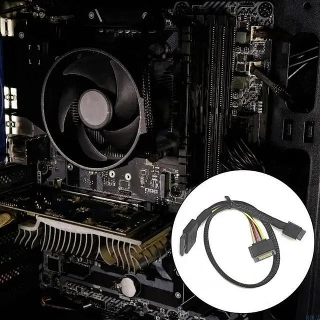 Alt view image 3 of 7 - 50cm Oculink SFF8611 Male to SFF8639 Female U3 2Mode SSDs Cable