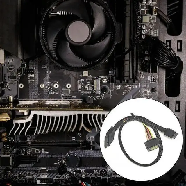 Alt view image 4 of 7 - 50cm Oculink SFF8611 Male to SFF8639 Female U3 2Mode SSDs Cable