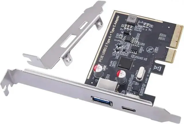 Main image of PCIE to Type C USB 3.2 GEN2 10G Expansion Card PCI Express X4 to 2Port 10Gbps Convert Card Riser ASM1142 Chip for Desktop