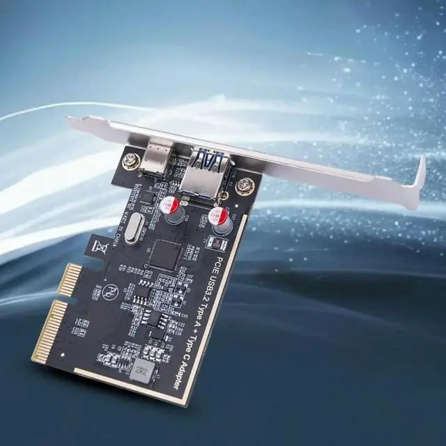 Alt view image 4 of 4 - PCIE to Type C USB 3.2 GEN2 10G Expansion Card PCI Express X4 to 2Port 10Gbps Convert Card Riser ASM1142 Chip for Desktop