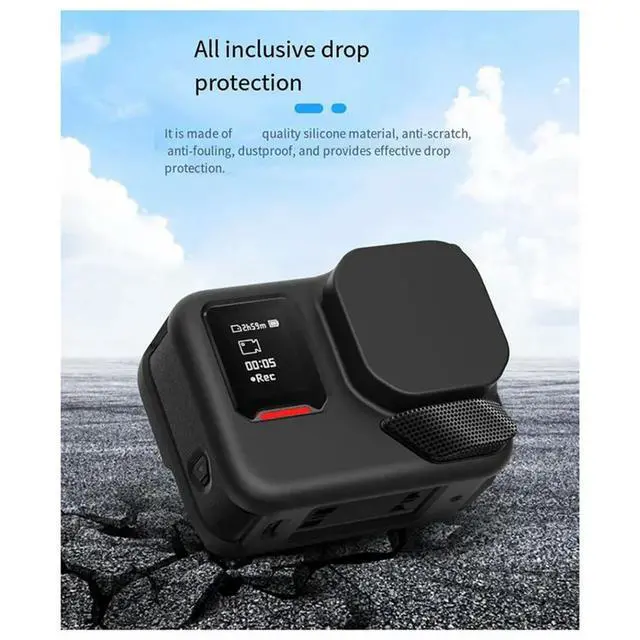 Alt view image 6 of 7 - For Ace Pro 2 Silicone Case Protective Cover Anti-Fall And Anti-Lost Rope Sports Camera Accessories