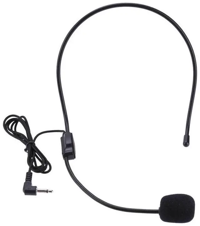 Alt view image 2 of 4 - 3.5mm Plug Guide Lecture Speech Headset Mic Head-mounted Head Wear Microphone Voice Amplifier Lightweight Over Head for Teachers