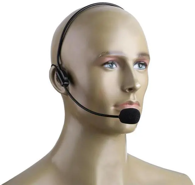 Alt view image 4 of 4 - 3.5mm Plug Guide Lecture Speech Headset Mic Head-mounted Head Wear Microphone Voice Amplifier Lightweight Over Head for Teachers