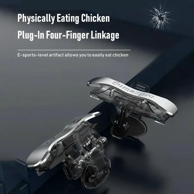 Alt view image 4 of 4 - Gamepad Joystick for PUBG Joypad Trigger Fire Button Aim Shooter Controller Mobile Phone Game Accessories