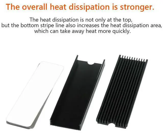 Alt view image 3 of 4 - M.2 NVMe SSD Radiator with Pad Heat Radiator Aluminum Alloy Heat-resistance Computer Accessories for M.2 2280