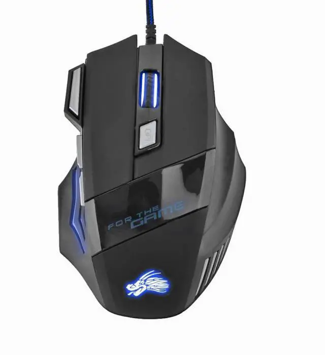 Alt view image 2 of 4 - PC Gamer Mouse 7-Color Backlit DPI Adjustable Wired Optical Computer Gaming Mice Laptop Desktop Professional Computer Mouse