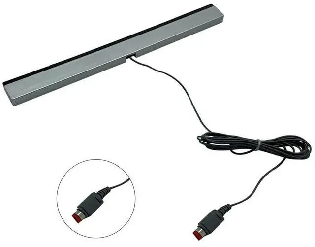 Alt view image 2 of 4 - Wired Motion Sensor Receiver with Extension Cord Remote Infrared Ray IR Inductor Bar Wired Motion Sensor Bar for Nintendo Wii