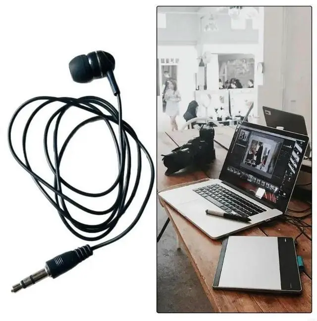 Alt view image 2 of 4 - Single Side Earbud Headphones Stereo in-Ear Earphone Removable Earphone for PC