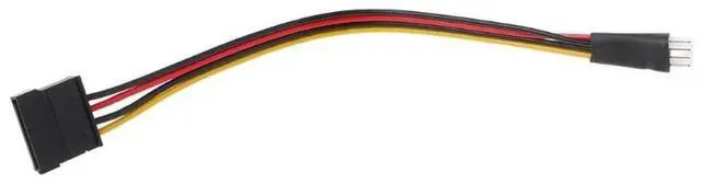 Alt view image 2 of 4 - 4-Pin FDD Floppy Male To 15-Pin SATA Female Converter Adapter Power Cable Cord