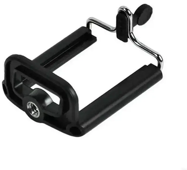 Alt view image 2 of 4 - Phone Tripod Holder Mount for Head 1/4" Screw Adapter for Taking Selfie Vlogging Black Phone Holder Selfie Accesso