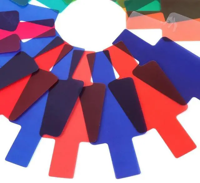 Alt view image 4 of 4 - SIV 20 Color Photographic Color Gel Filter Cards Set Flash Speedlite for