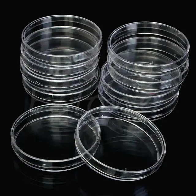 Main image of 10Pcs/Pack 90 x 15mm Plastic Petri Dishes For LB Plate Bacterial Yeast oratory Chemistry Equipment Supplies