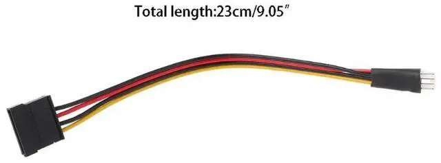 Alt view image 3 of 4 - 4-Pin FDD Floppy Male To 15-Pin SATA Female Converter Adapter Power Cable Cord