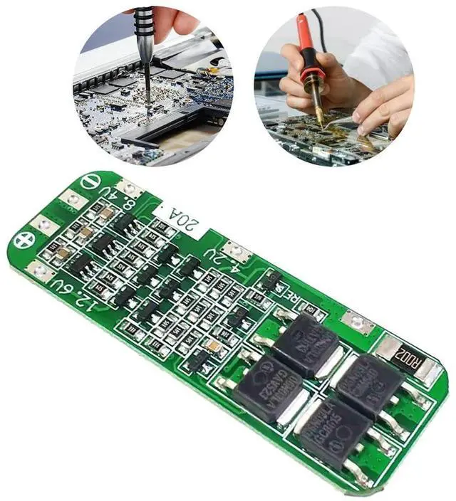 Alt view image 2 of 4 - 59x20x4mm Charger PCB BMS Protection Board 3S 20A Li-ion Lithium Protection Board Module for Drill Motor