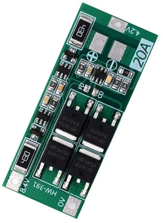 Alt view image 2 of 4 - HW-391 2S 20A 7.4V 8.4V Lithium Protection Board BMS Board Module Charging Board Charger Module