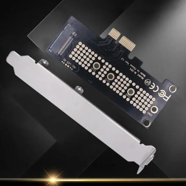 Alt view image 2 of 4 - M.2 NGFF SSD To PCI-E X1 Adapter Card PCI-E M.2 NVMe PCIE M.2 SSD Adapter Hard Disk Card Reader SSD Riser for 2230-2280 Size SSD