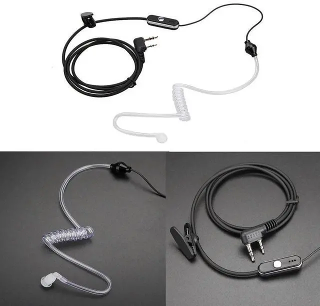 Alt view image 4 of 4 - Plastic Walkie Talkie Earpiece Headset 2 Pin Acoustic Tube Earphone Earpiece Headphone Accessories for Baofeng Retevis Radios