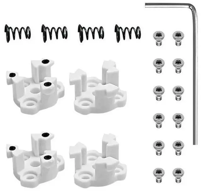 Alt view image 2 of 4 - Quick Release Propeller Mounting Plates for Phantom 4 Pro/Adv/V2.0  Blade Base 2 CCW & 2 CW with Screws Rings Spare Part