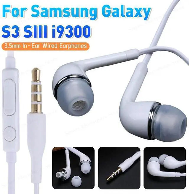 Main image of 3.5mm Wired Headphones Earphones with Microphone Wired Control Headset Hands Free Calling Music for Galaxy S3 SIII I9300