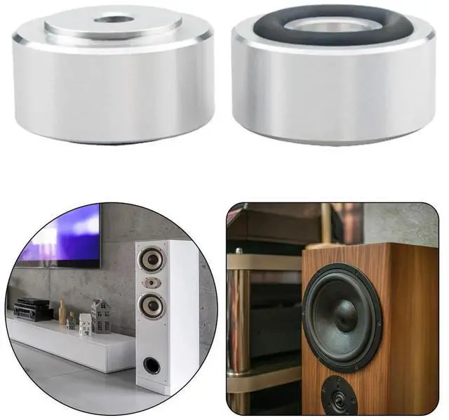 Alt view image 2 of 4 - 4 Pcs HIFI Speaker Spikes Stand Feet Pad Anti-Slip Isolation Absorb Shock Amplifier Base Feet Stand Foot Nail for Speaker DAC