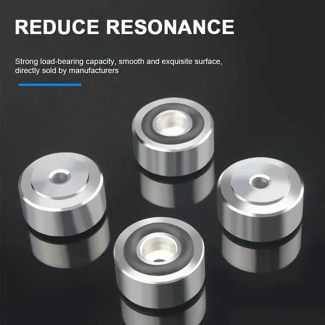 Alt view image 3 of 4 - 4 Pcs HIFI Speaker Spikes Stand Feet Pad Anti-Slip Isolation Absorb Shock Amplifier Base Feet Stand Foot Nail for Speaker DAC