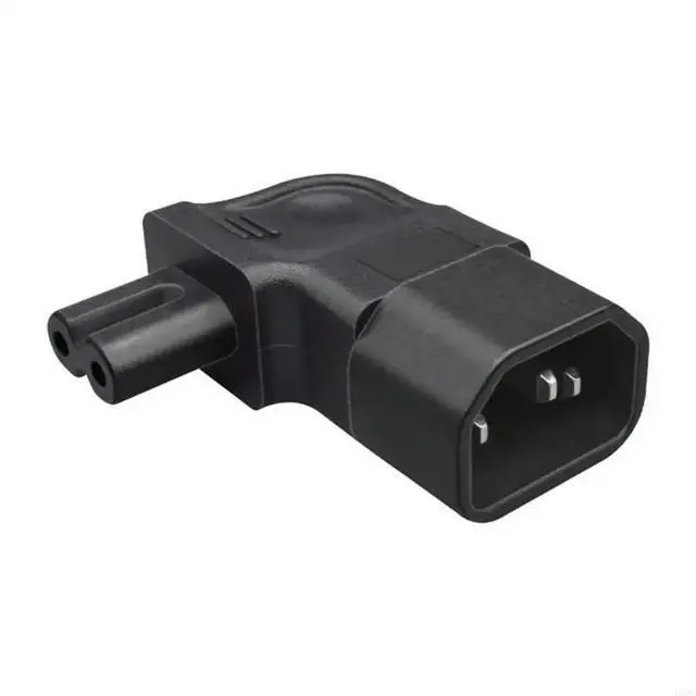Alt view image 2 of 4 - PVC Power Adapter Converter IEC320 C14 Male to C7 Female Left Bend Adapter