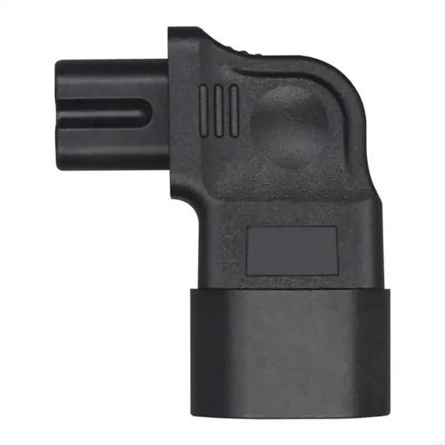Alt view image 4 of 4 - PVC Power Adapter Converter IEC320 C14 Male to C7 Female Left Bend Adapter