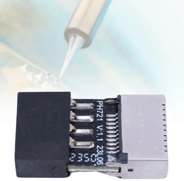 Alt view image 3 of 4 - Motherboard USB 2.0 9Pin To Type-E Connector Plug & Play USB 2.0 Expansion Board Motherboard Converter for  OS/Linux