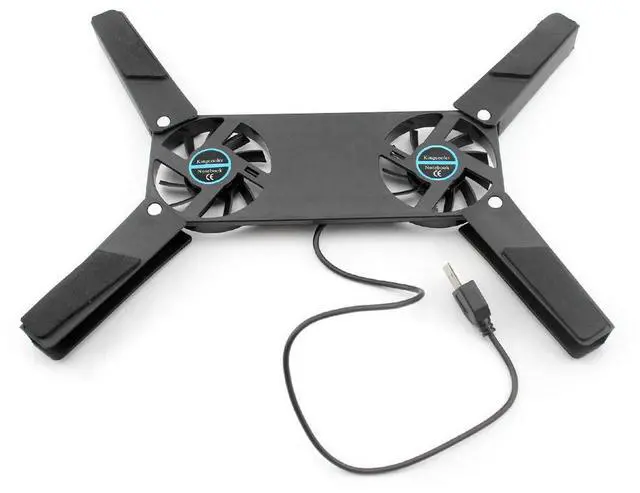 Alt view image 2 of 4 - USB Powered Laptop Cooling Pad with Double 60mm Fans Laptop Stand Cooling Pad Bracket for Notebook Laptop PC Computer