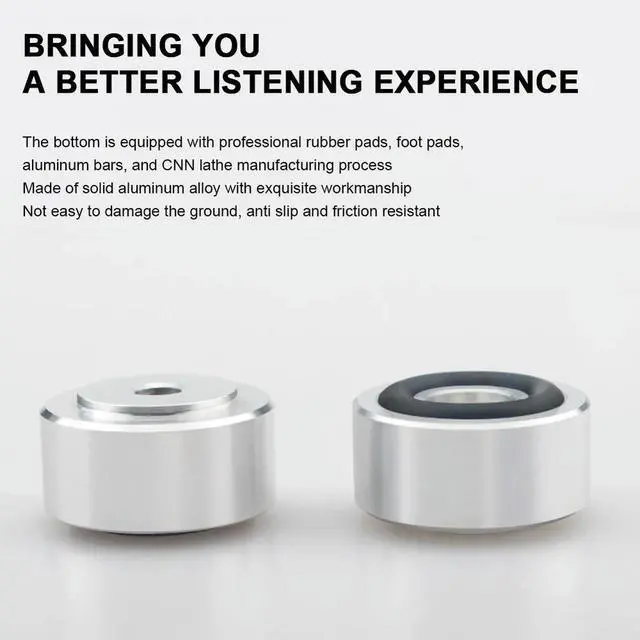 Alt view image 4 of 4 - 4 Pcs HIFI Speaker Spikes Stand Feet Pad Anti-Slip Isolation Absorb Shock Amplifier Base Feet Stand Foot Nail for Speaker DAC