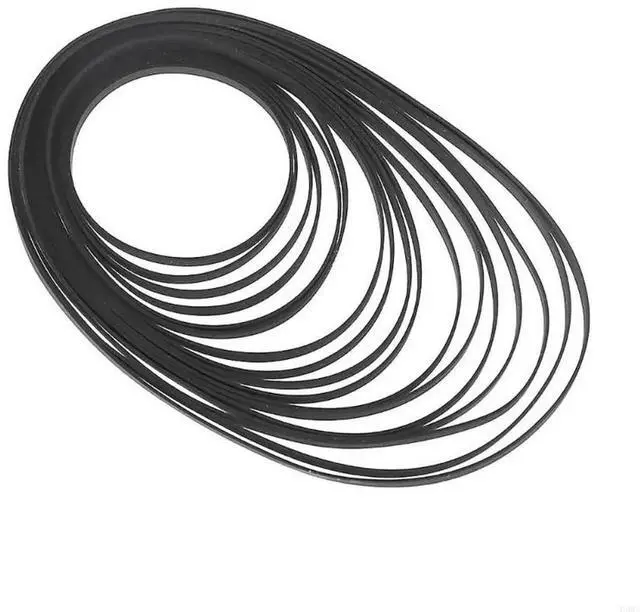 Alt view image 3 of 4 - 2Pcs 4mm Replaced Turntable Belt Rubber Flat Belt for Record Player Walkman DVD Repeater 4mm Wide Replacement