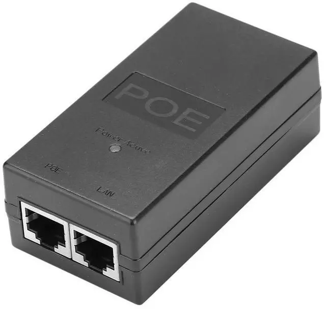 Alt view image 2 of 4 - 10/100Mbps Desktop POE Injector Power Supply Input 100V-240V Output 24V 0.5A for Surveillance CCTV IP Camera