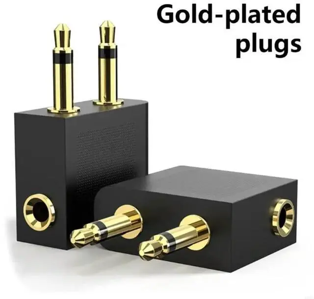 Alt view image 3 of 4 - 3.5mm Plug Adapter Airline Headphone Converter Adapter Professional Earphone Connector for Travel Aviation Earpieces