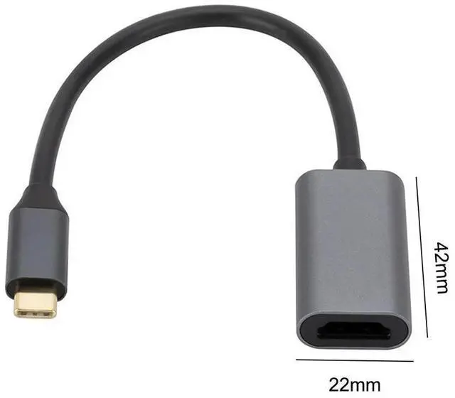 Alt view image 4 of 4 - Portable USB 3.1 Type C To HDMI-compatible Adapter Cable Android Phone Screen Projection Type-C To HDMI-compatible Adapter Cable