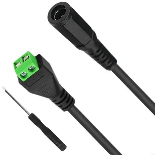 Alt view image 3 of 4 - DC5.5mmX2.1mm Flexible Power Extension DC5521 Plug to Terminal Connectors for DIY Projects and Photography