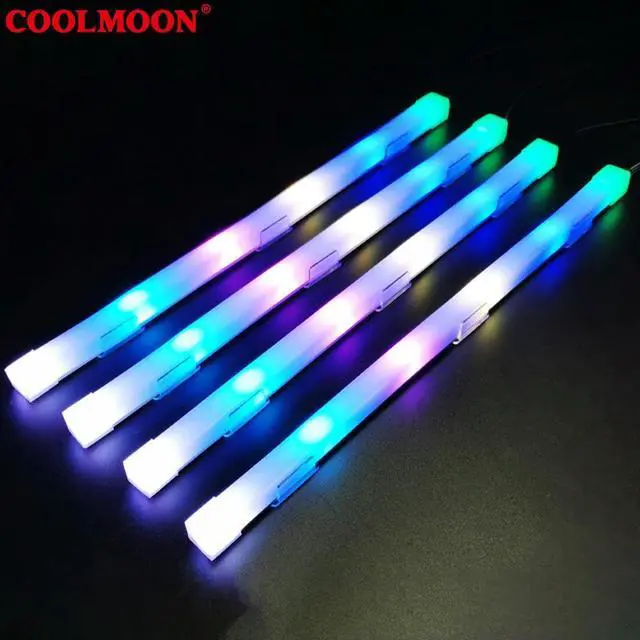 Alt view image 2 of 4 - 5V 3Pin 4Pin Strip Light Bar ARGB AURA SYNC 26LED Flexible Light Bar Computer Accessories Flexible Light Strip Silicone for
