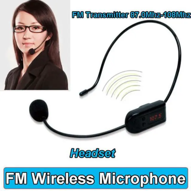 Alt view image 3 of 4 - FM Wireless Microphone Headset Lectures Microphone Tube Display Head Mic for Teaching/Tour Guide/Sales Promotion/Meeting
