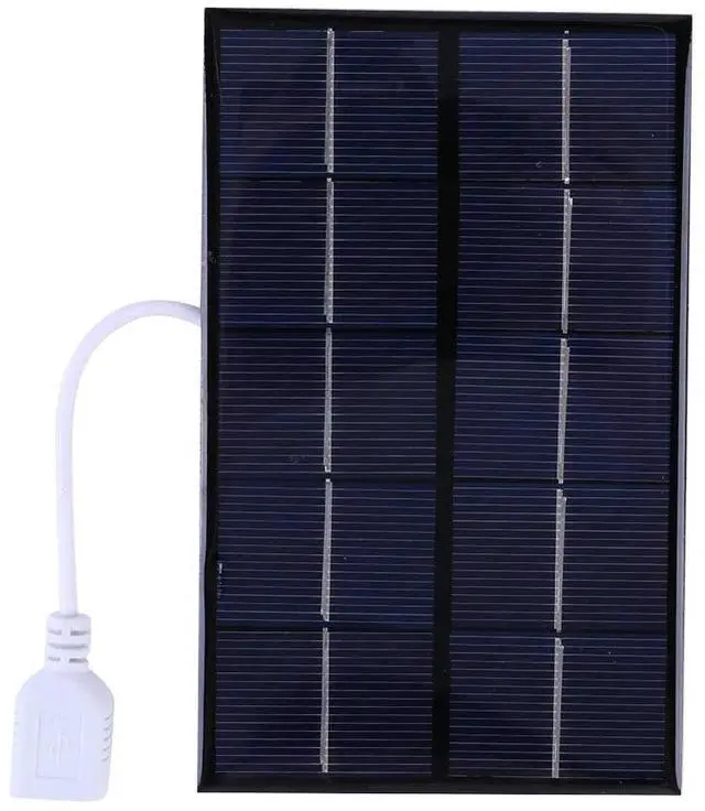 Alt view image 2 of 4 - 5W 5V Solar Charging Panel Polysilicon USB Solar Panel Charger for 3-5V /Phone Charging for Outdoor Camping