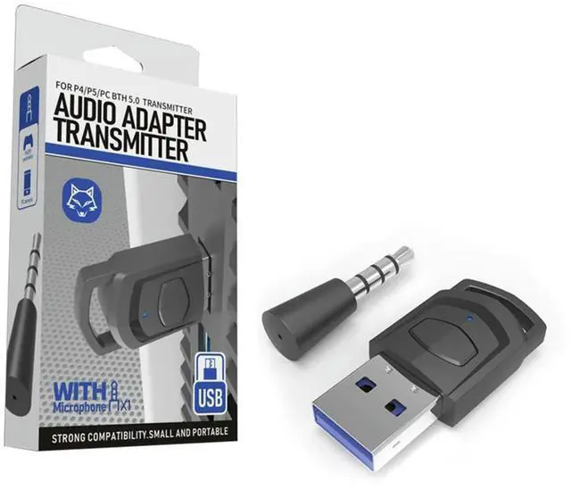 Alt view image 4 of 4 - Wireless Headphone Adapter Receiver Replacement for PS5 PS4 PC Headset Audio Transmitter Games Accessories