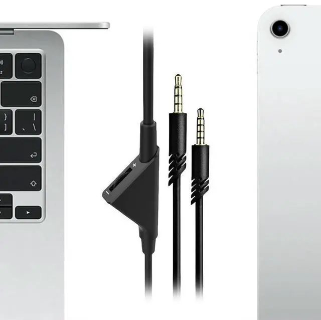 Alt view image 3 of 4 - 2.0M/6.5 Feet Aux Wire W/ Volume Control Audio Cable for PC PS4 Etc Headset Cord Lead for Astro A10 A30 A40 A50 Gaming Headsets