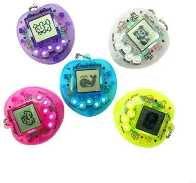 Alt view image 2 of 7 - Virtual Pet Keychain Retro Handheld Game Machine Nostaic Electronic Digital Pets Keyring Kids for Boys Girls