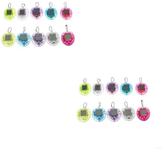 Alt view image 4 of 7 - Virtual Pet Keychain Retro Handheld Game Machine Nostaic Electronic Digital Pets Keyring Kids for Boys Girls